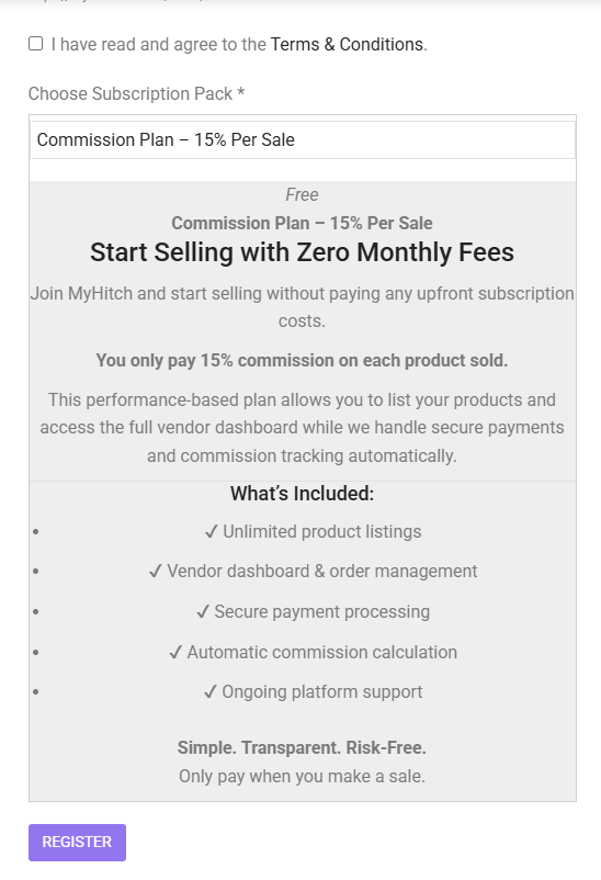 Subscription Screenshot